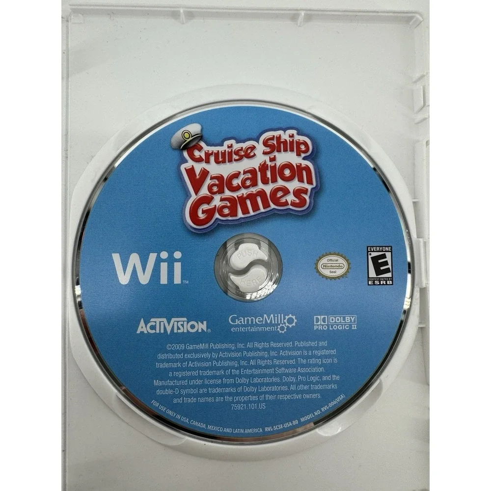 Cruise Ship Vacation Games Nintendo‎ Wii Activision With Manual CIB